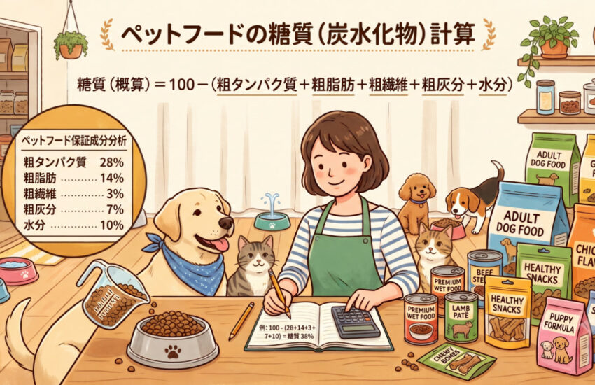 犬と猫の糖質計算